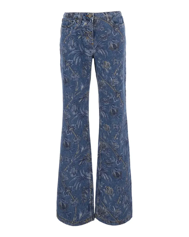 Etro floral-print jeans - Blau Blau