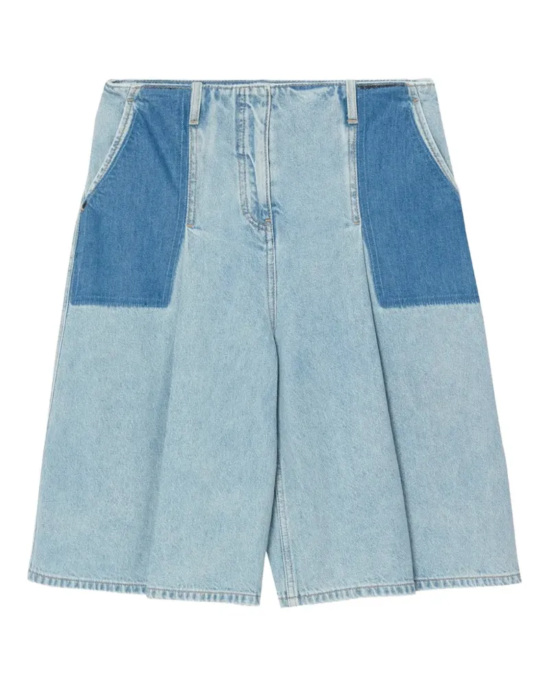 3.1 phillip lim patchwork pleat shorts - Blau Blau