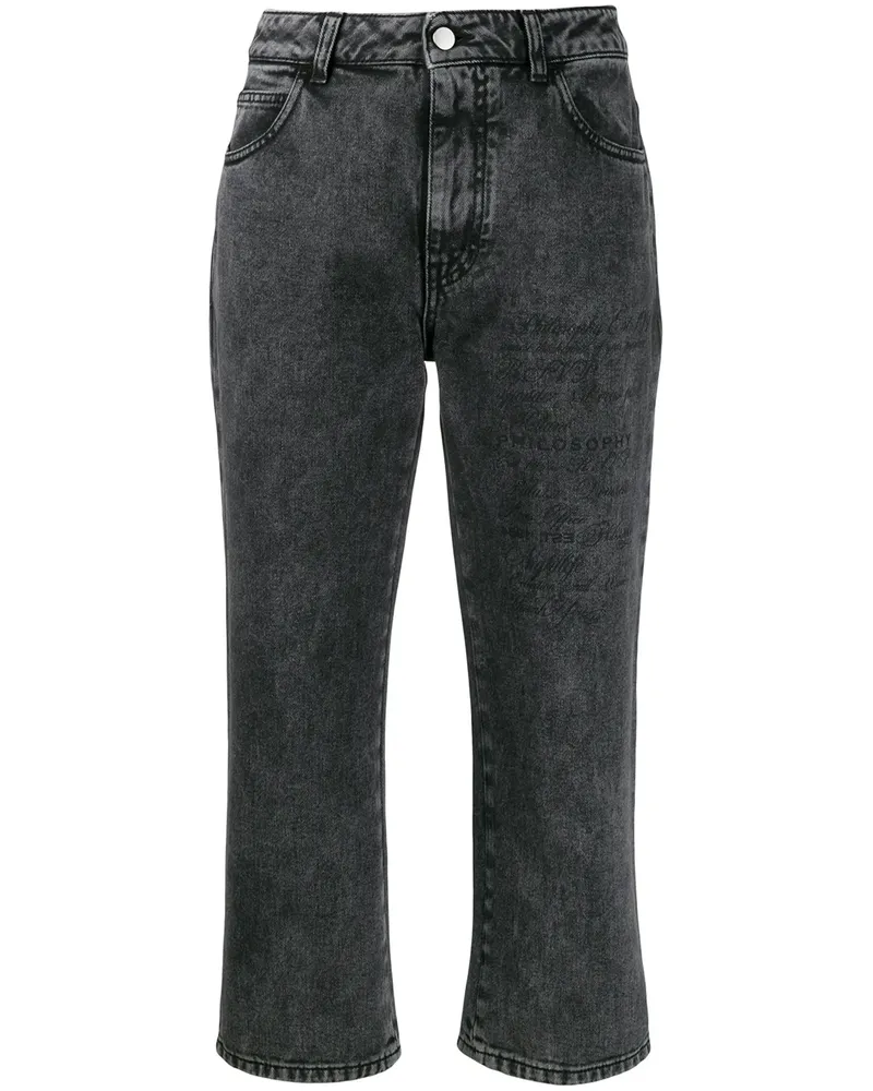 Philosophy Di Lorenzo Serafini Cropped-Jeans - Grau Grau