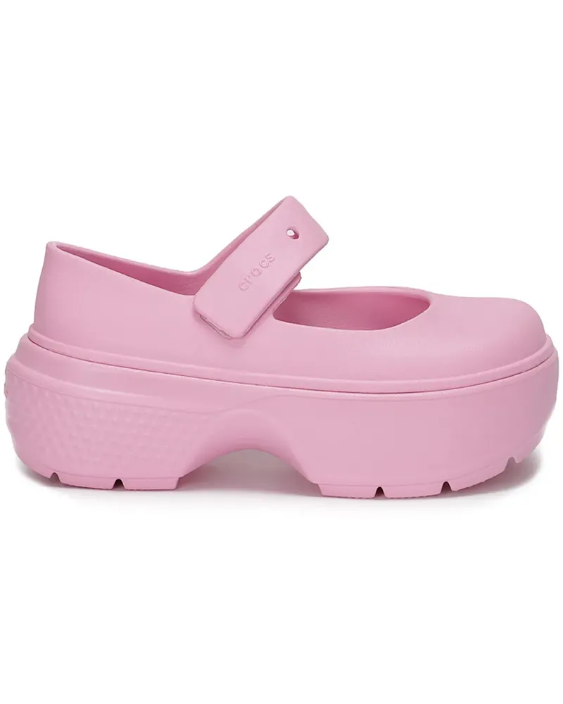 Crocs Stomp Mary Janes - Rosa Rosa