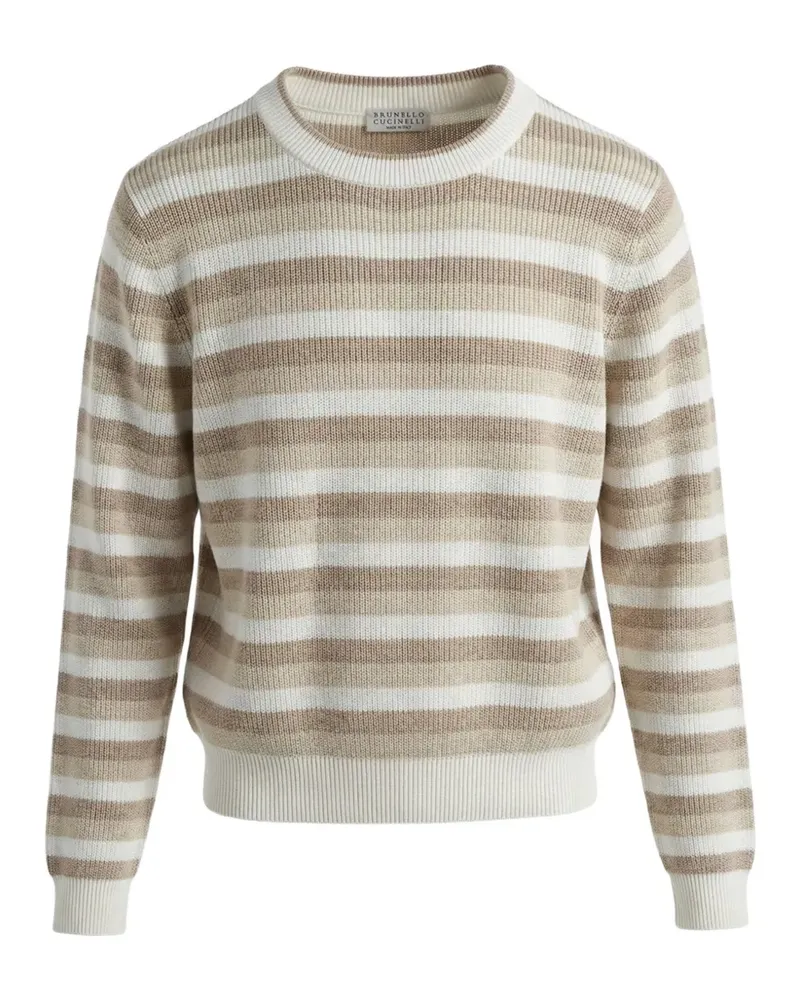 Brunello Cucinelli striped sweater - Weiß Weiß