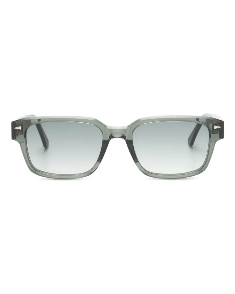 AHLEM Beaux Arts Sonnenbrille mit eckigem Gestell - Grün Grün