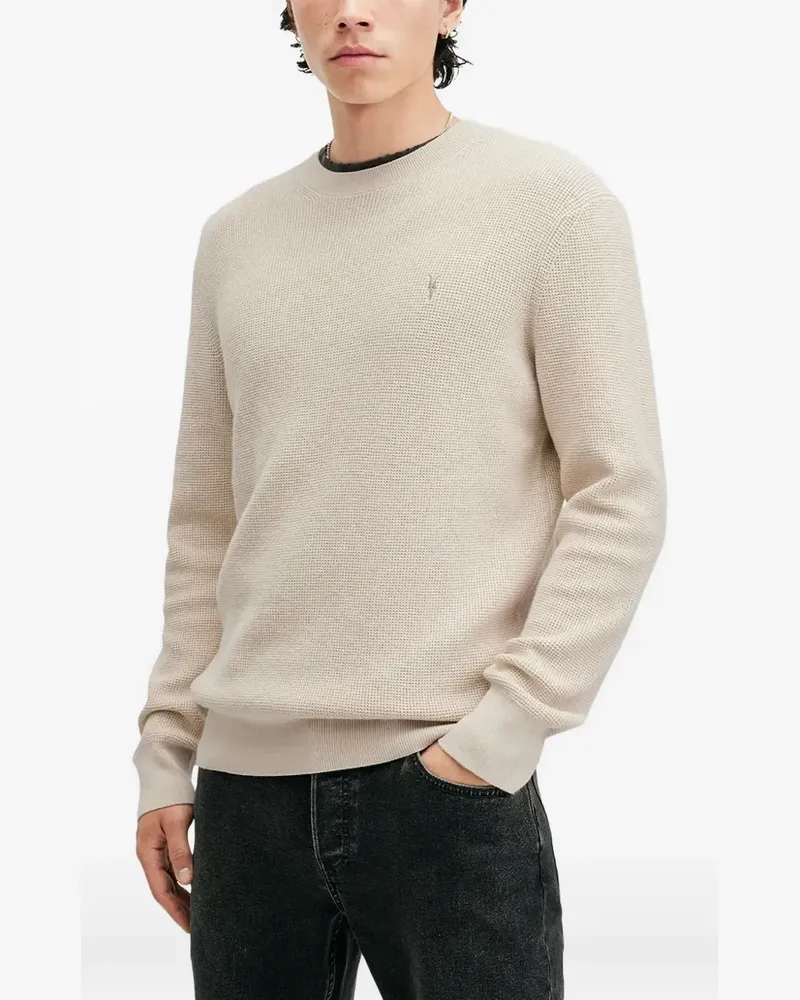 AllSaints Pullover mit Waffelstrick-Muster - Nude Nude