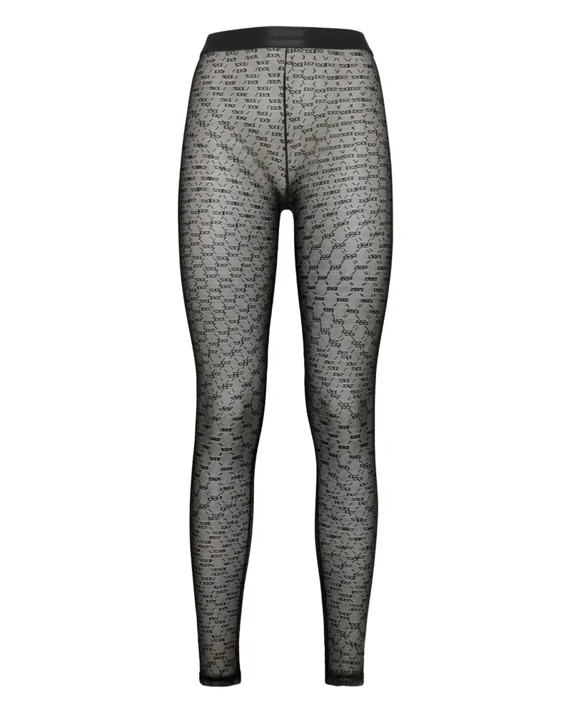 Dsquared2 Strumpfhose mit hohem Bund - Schwarz Schwarz