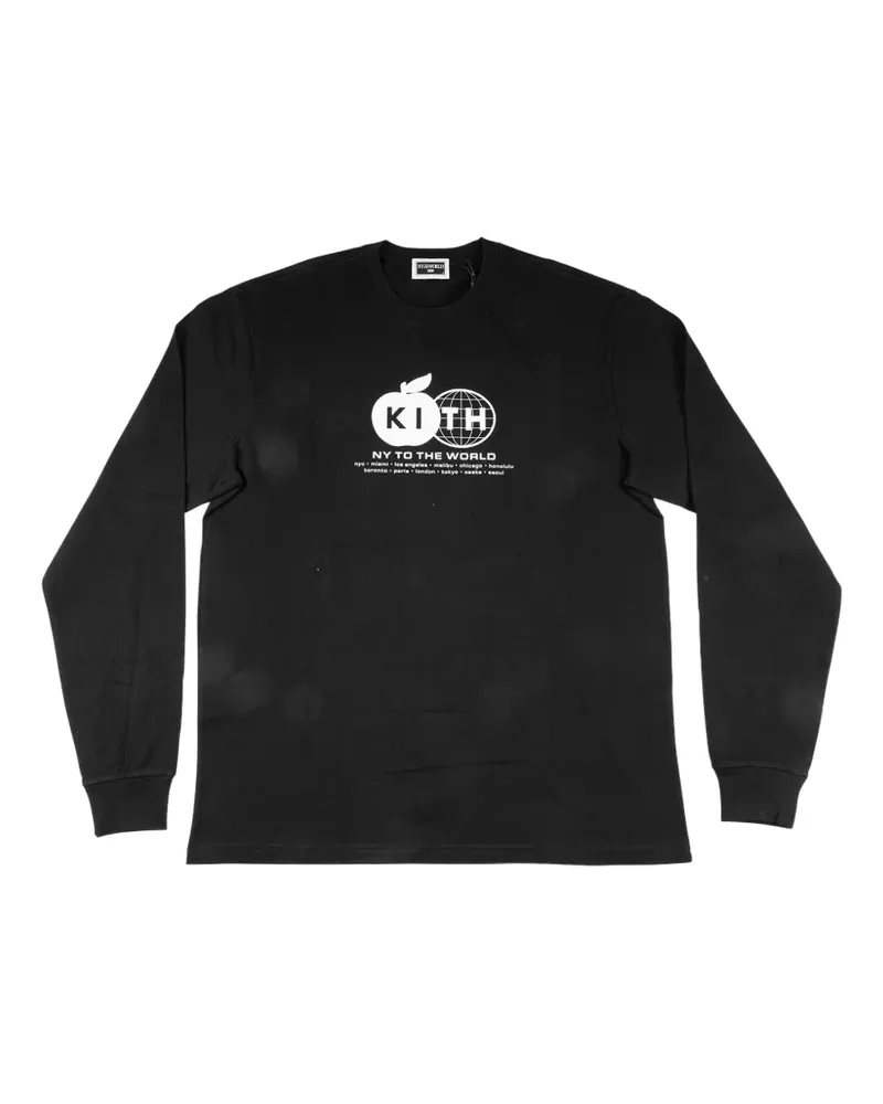KITH graphic-print long-sleeve T-shirt - Schwarz Schwarz