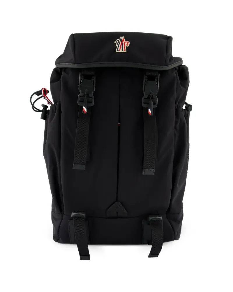 Moncler Rucksack mit Lederbesatz und Schnallenverschluss - Schwarz Schwarz