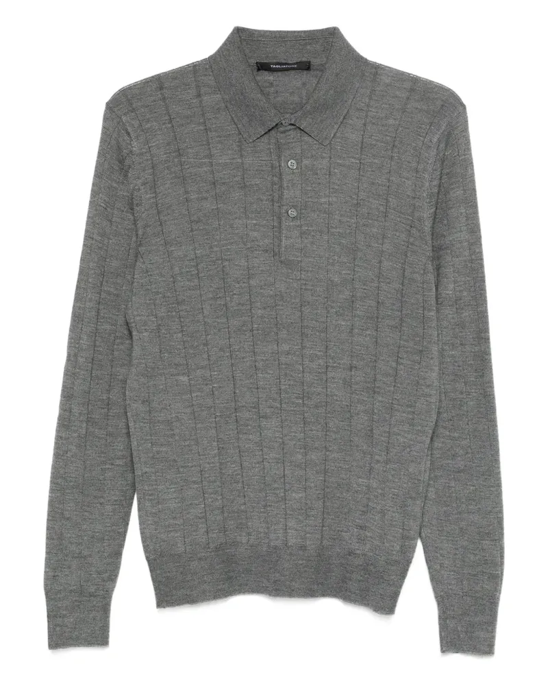 Tagliatore Geripptes Poloshirt - 352 Grigio 352