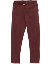 Kiton Hose aus Gabardine Rot