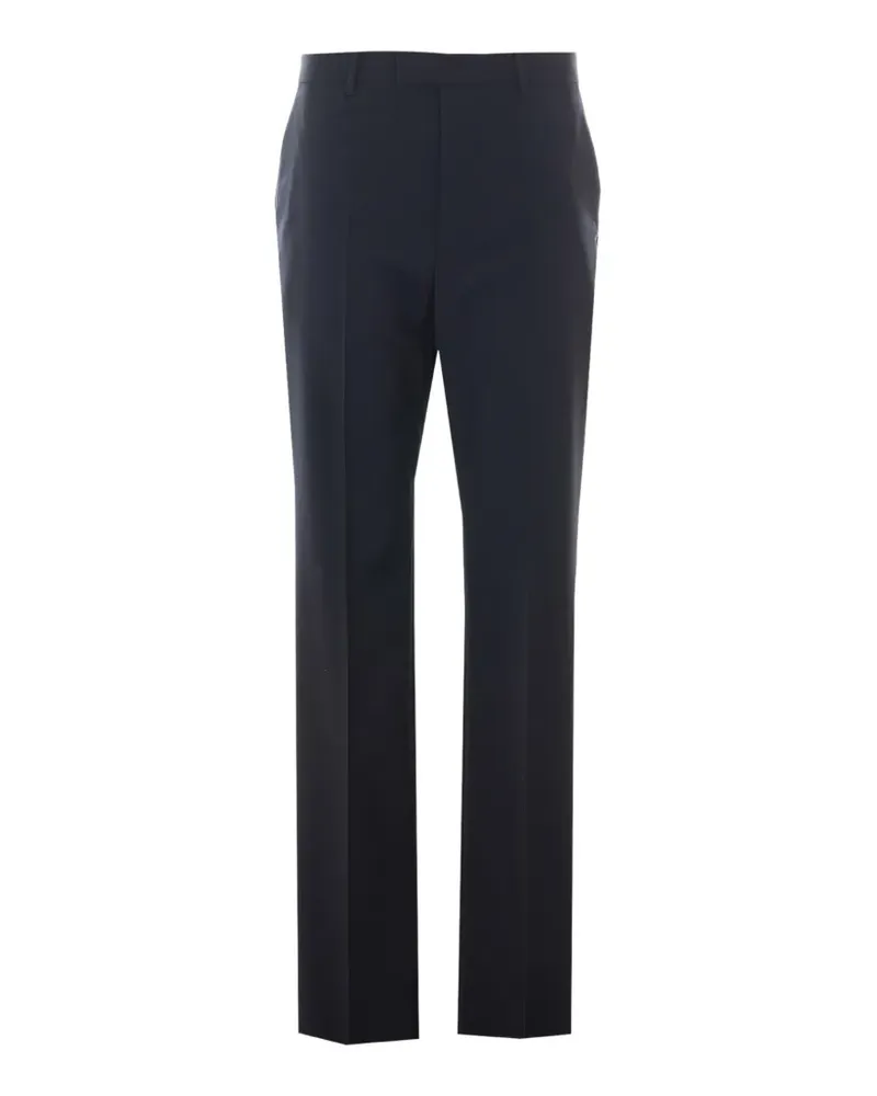 Valentino Garavani embroidered-logo tailored trousers - Blau Blau