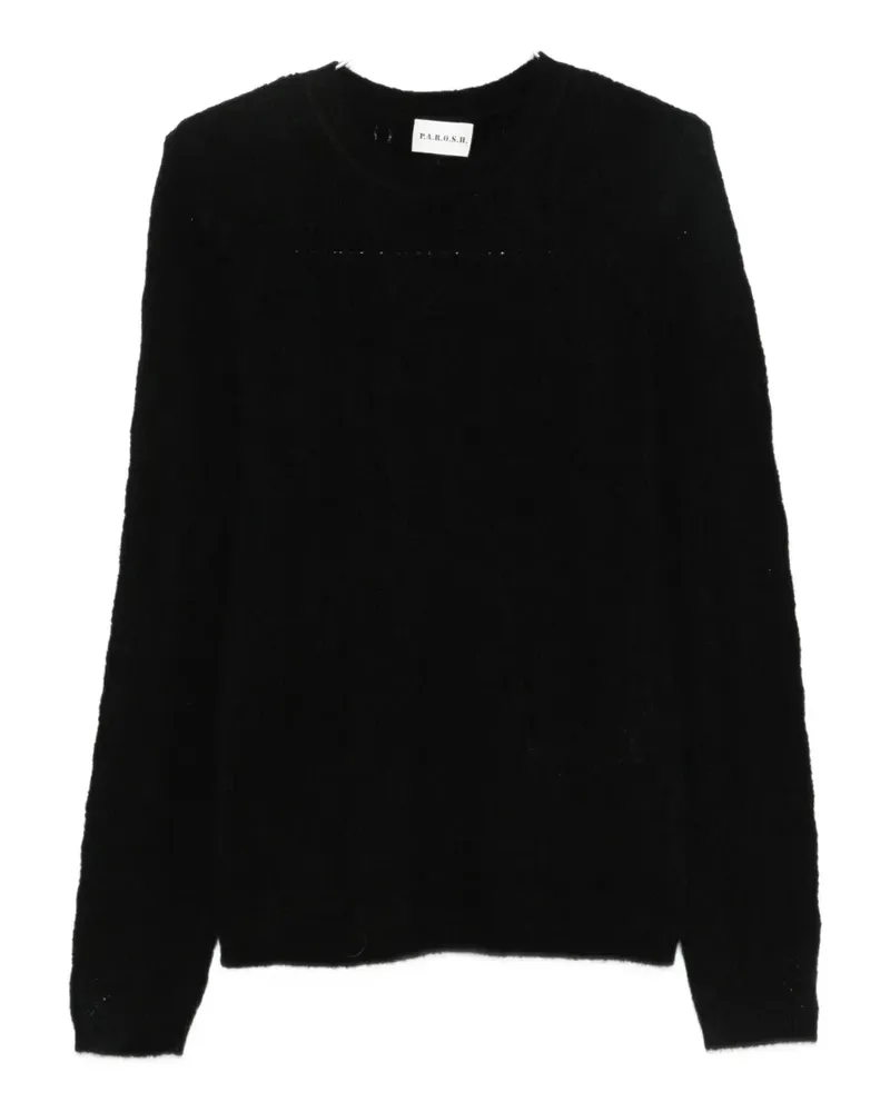P.A.R.O.S.H. P.A.R.O H. Strukturierter Pullover - Schwarz Schwarz