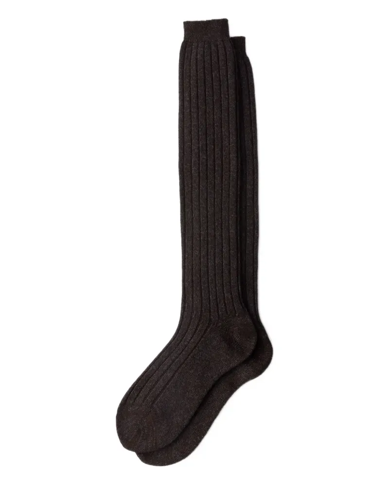 Prada Gerippte Socken - Braun Braun