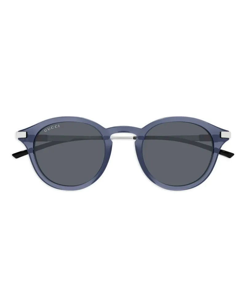 Gucci Sonnenbrille mit rundem Gestell - Blau Blau