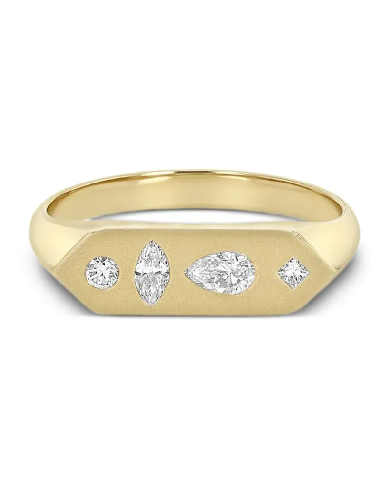 ZOË CHICCO 14kt Mosaic Gelbgoldring mit Diamant Gold