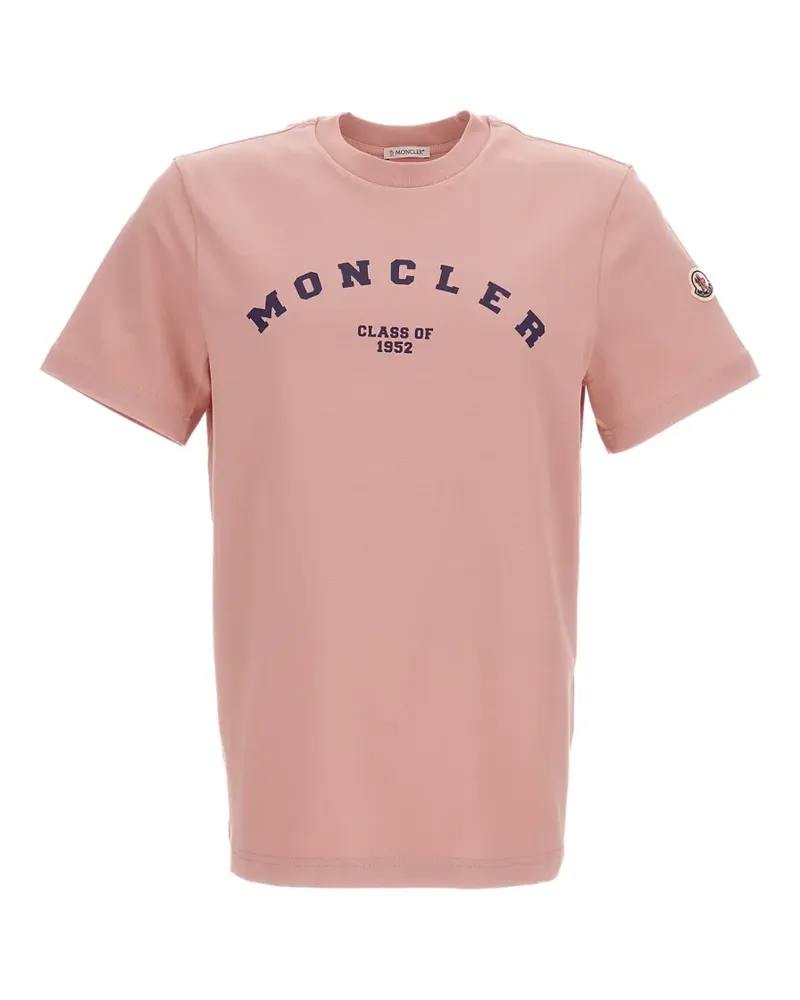 Moncler T-Shirt mit Logo-Print - Rosa Rosa