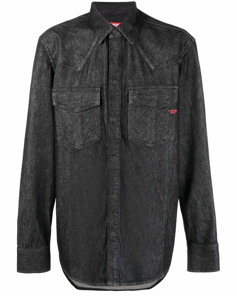 Diesel D-Ocean Jeanshemd - Schwarz Schwarz