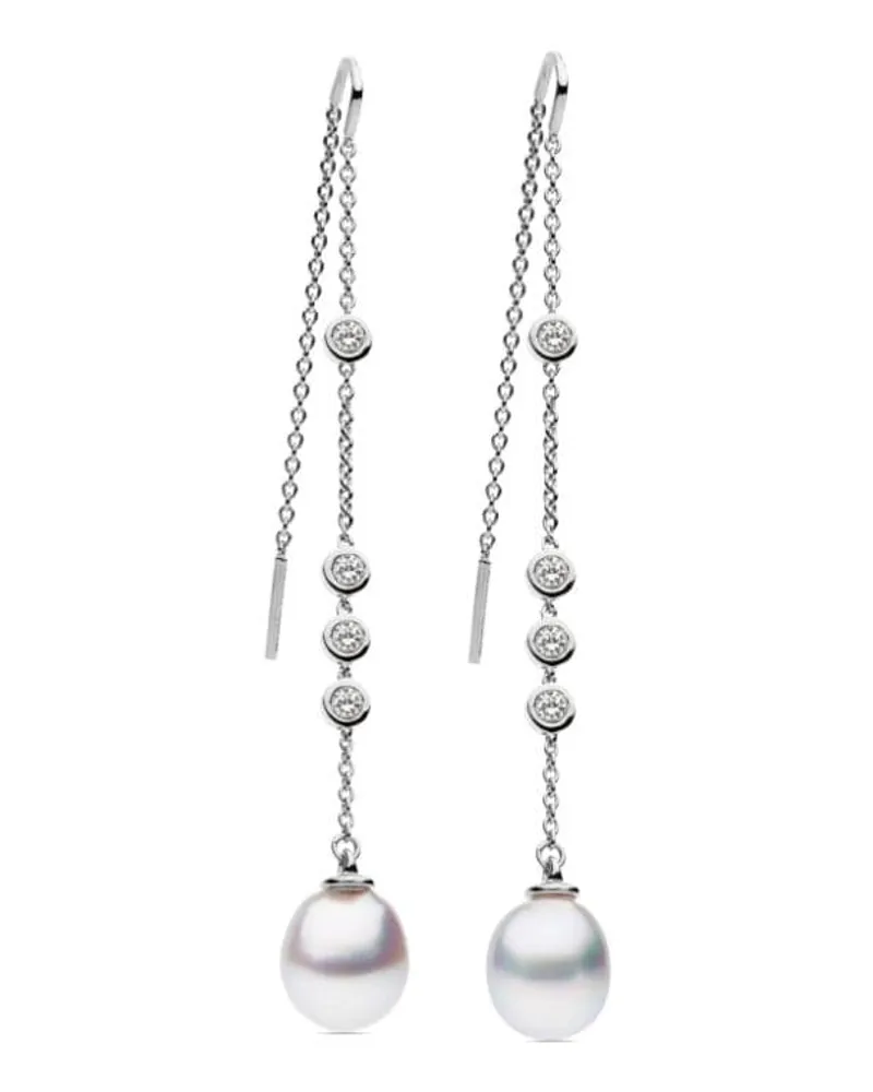 AUTORE MODA Portia Perlen-Ohrringe mit Kristallen - Silber Silber