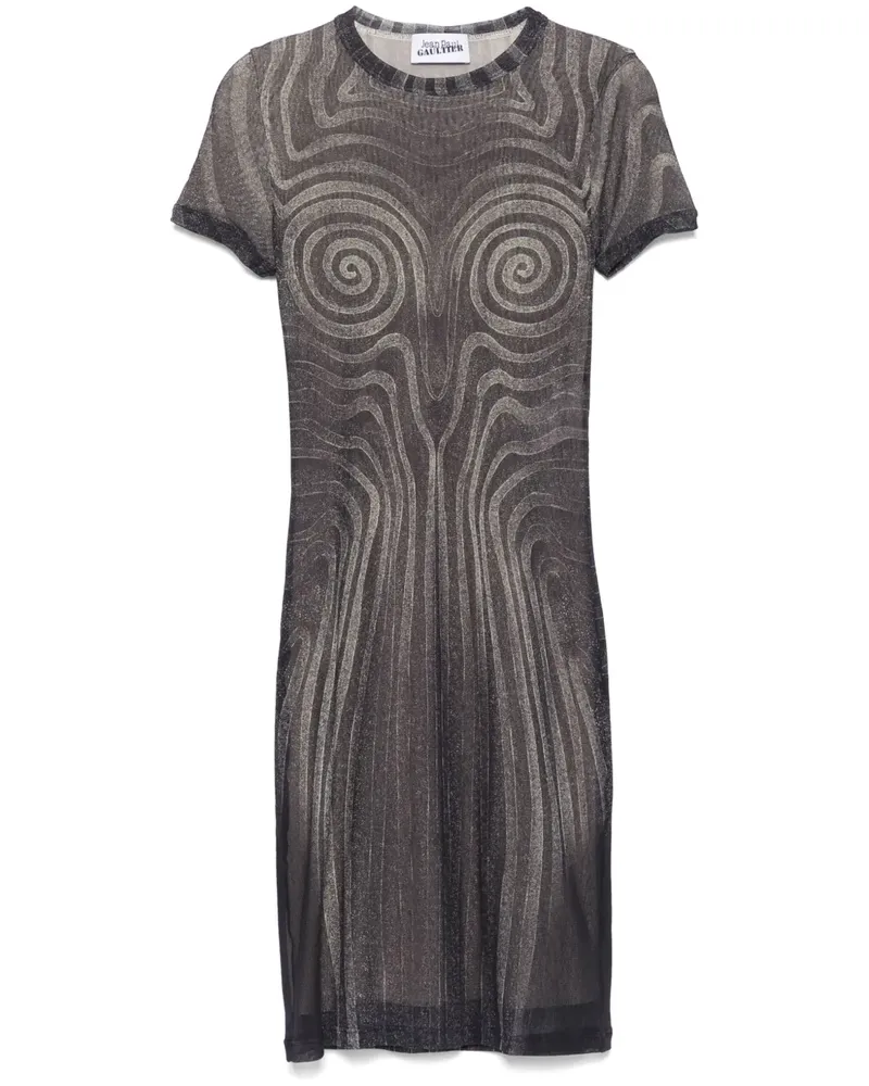 Jean Paul Gaultier Spiral Minikleid - Schwarz Schwarz
