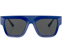 Sonnenbrille mit eckigem Gestell - Blau