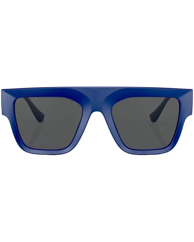 Versace Sonnenbrille mit eckigem Gestell - Blau Blau
