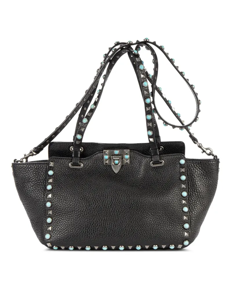 Valentino Garavani Rockstud Rolling Schultertasche - Schwarz Schwarz