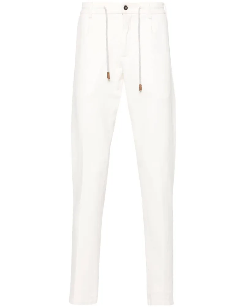 Eleventy Tapered-Hose mit Kordelzug - Weiß Weiß
