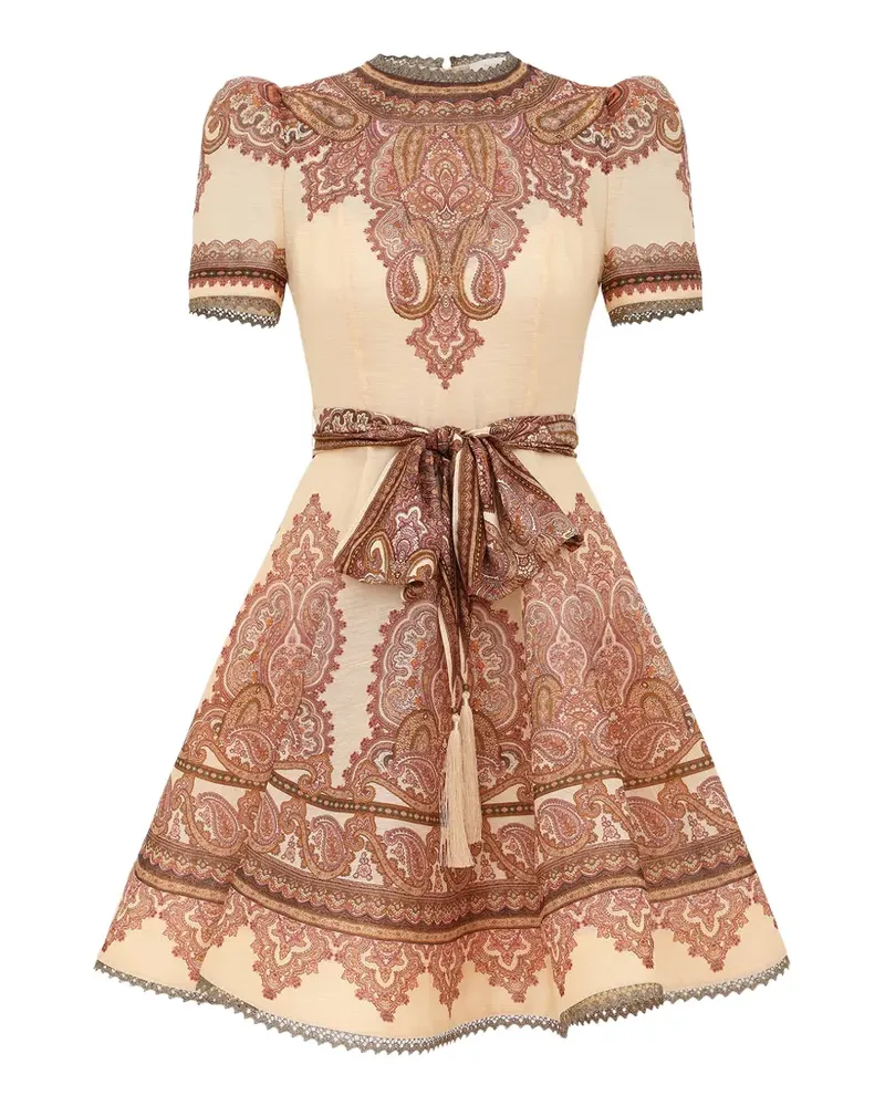 Zimmermann Ascent Picnic Minikleid mit Paisley-Print - Nude Nude