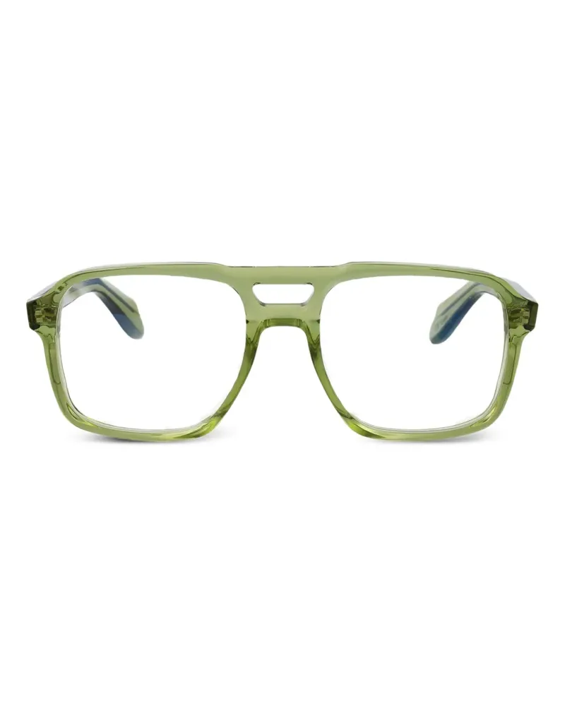Cutler and Gross 1394 Brille mit eckigem Gestell - Grün Grün
