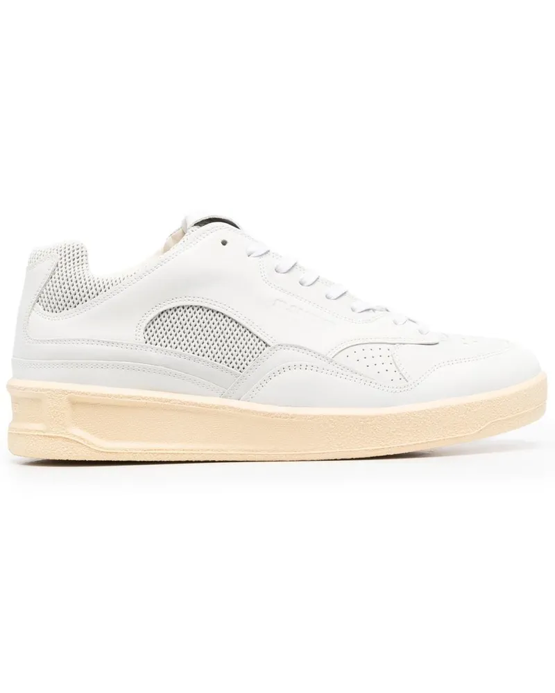 Jil Sander Sneakers mit Kontrasteinsätzen Weiß