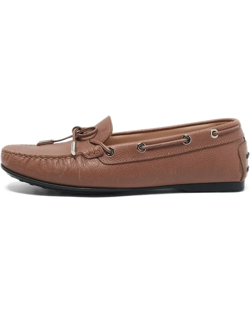 TOD'S Loafer mit gekörnter Struktur - Braun Braun