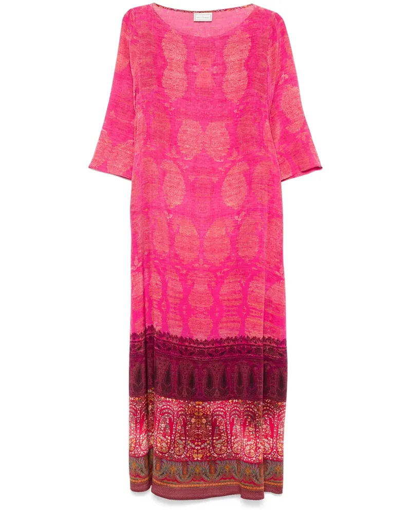 Pierre-Louis Mascia Trapezio Seidenkleid - Rosa Rosa