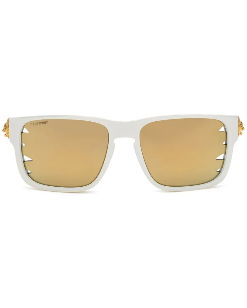 Philipp Plein Gaze Sonnenbrille mit eckigem Gestell - Weiß Weiß