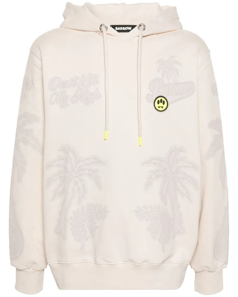 BARROW Hoodie mit Logo-Patch Nude