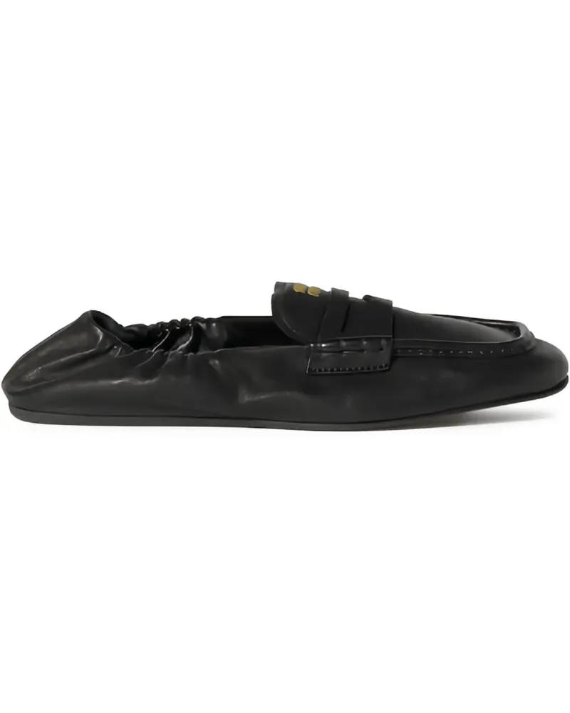 Miu Miu Loafer mit Logo - Schwarz Schwarz