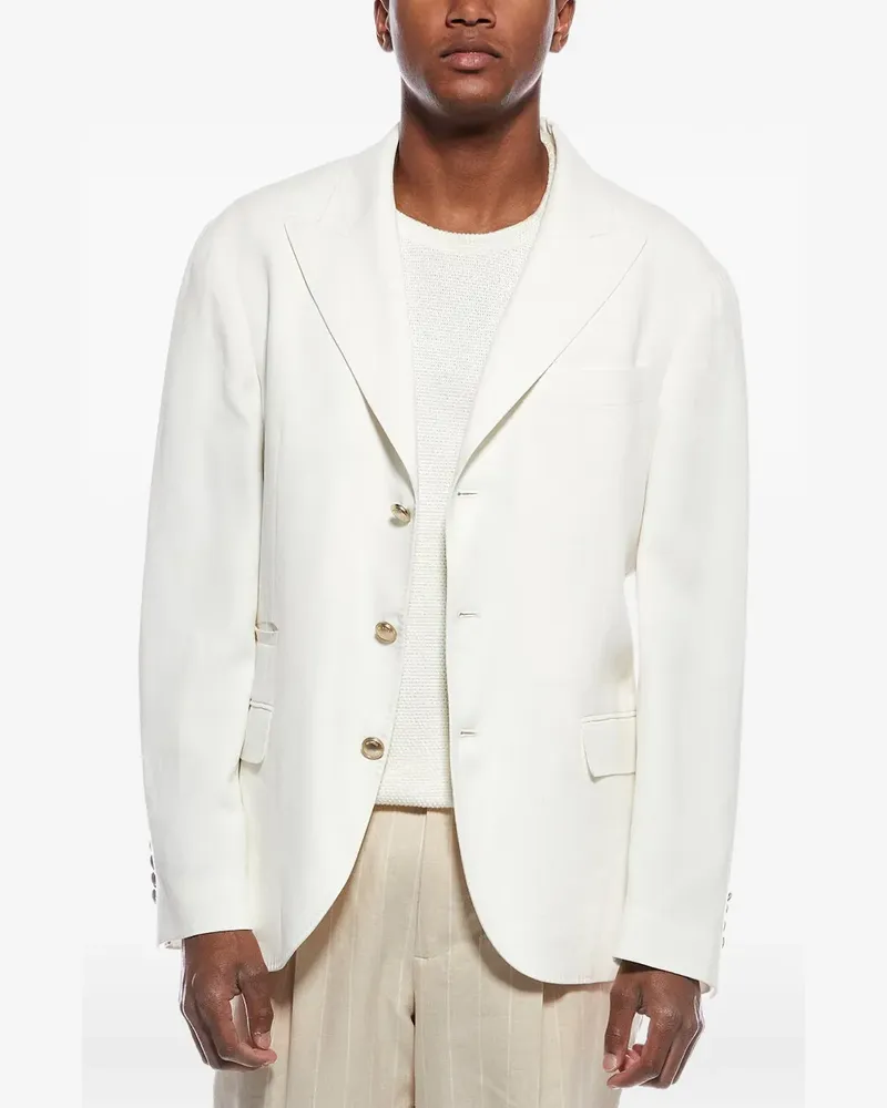 Brunello Cucinelli single-breasted tailored blazer - Nude Nude