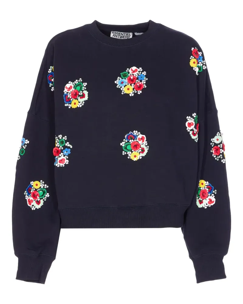 Essentiel sequin-floral sweatshirt - Blau Blau