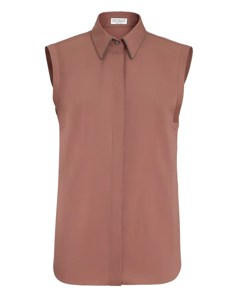 Brunello Cucinelli Ärmelloses Hemd - Orange Orange