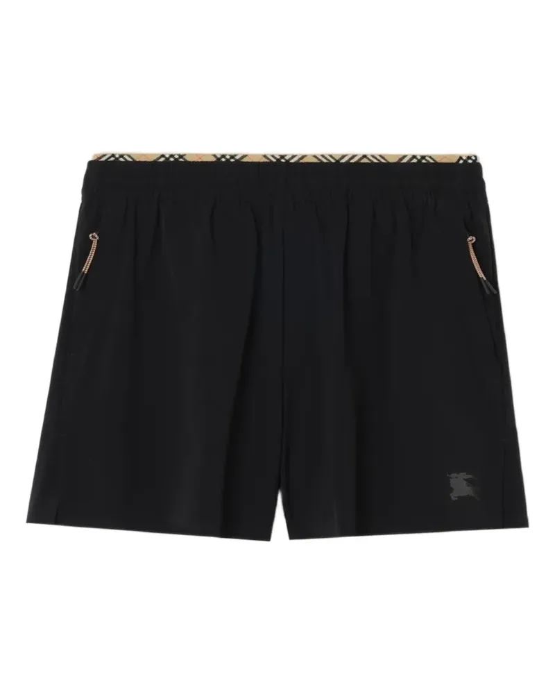 Burberry Shorts mit kariertem Besatz - Schwarz Schwarz