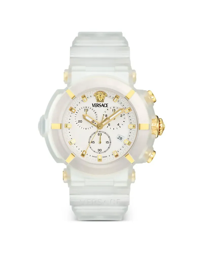 Versace V-Real Active Chrono 45mm - Weiß Weiß
