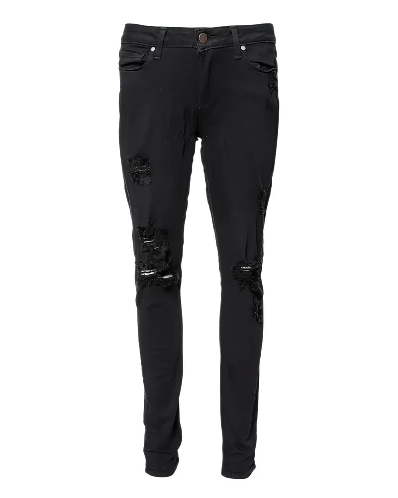 Paige Verdugo Skinny-Jeans im Distressed-Look - Schwarz Schwarz