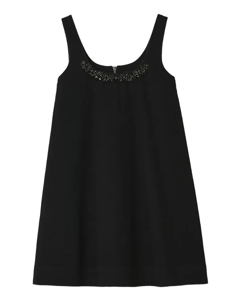 Simone Rocha Minikleid mit Kristallen - Schwarz Schwarz