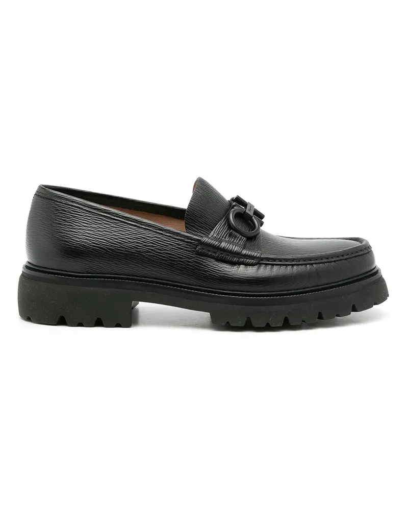 Ferragamo Bleecker Loafer mit Gancini-Spange - Schwarz Schwarz