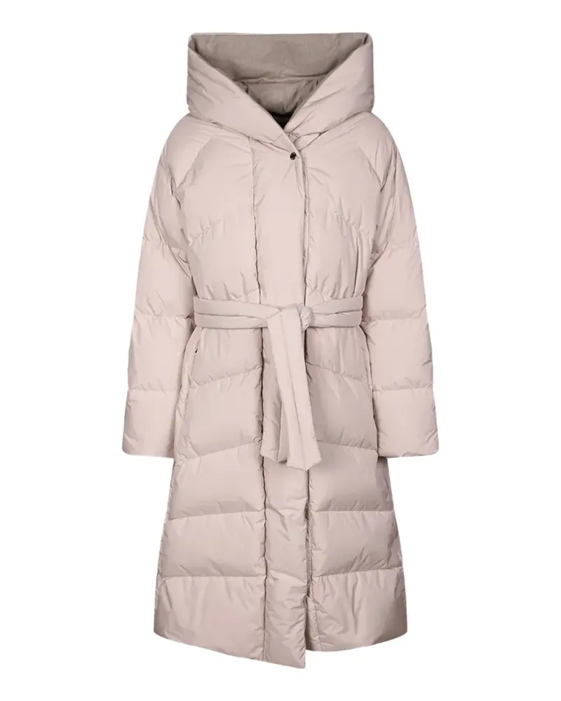 MOORER Gefütterte Kapuzenjacke mit Gürtel - Rosa Rosa