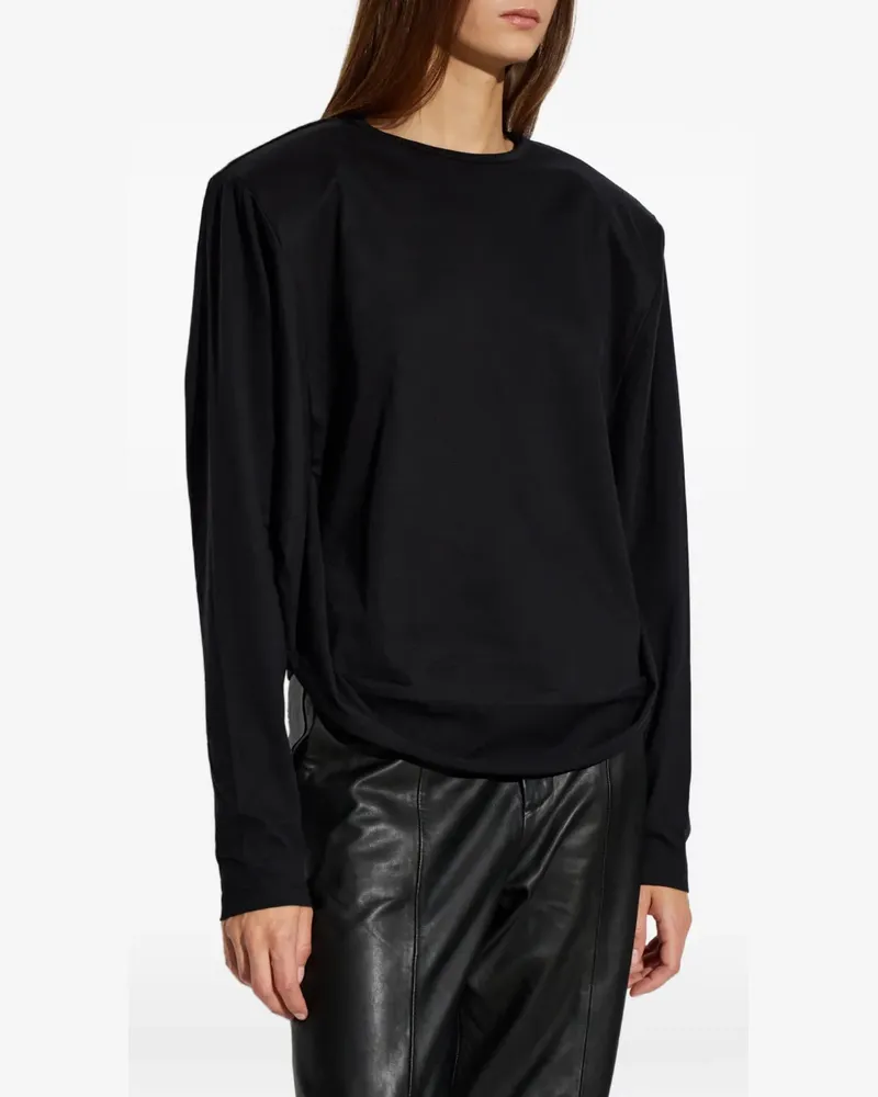 IRO Arum padded-shoulder top - Schwarz Schwarz