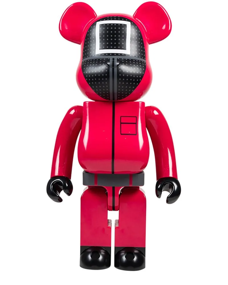 Medicom Toy x Squid Game Guard Bearbrick Figur Rot