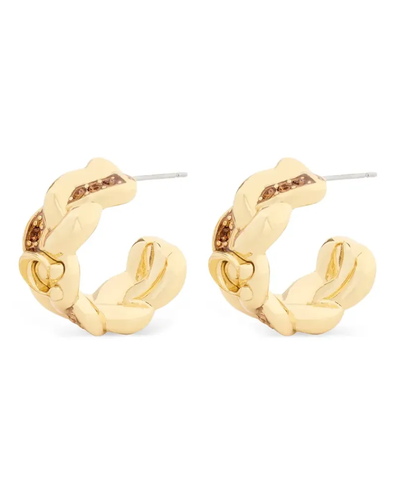 Coach Kettenohrringe mit Kristallverzierung - Gold Gold