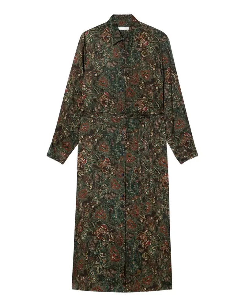 Brooks Brothers Hemdkleid mit Paisley-Print - Braun Braun
