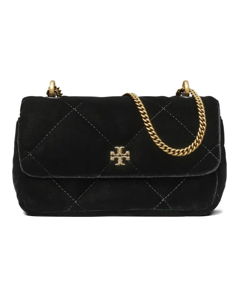 Tory Burch mini Kira velvet cross body bag - Schwarz Schwarz
