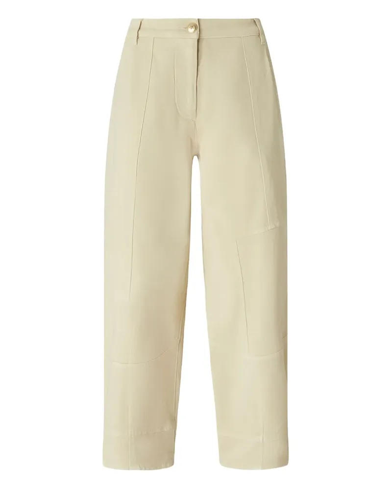 Pinko Cropped-Hose mit Kontrasteinsätzen - Nude Nude