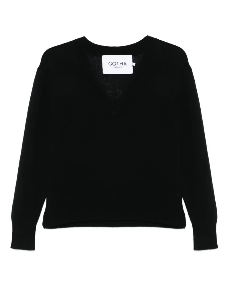 Gotha v-neck cashmere sweater - Schwarz Schwarz