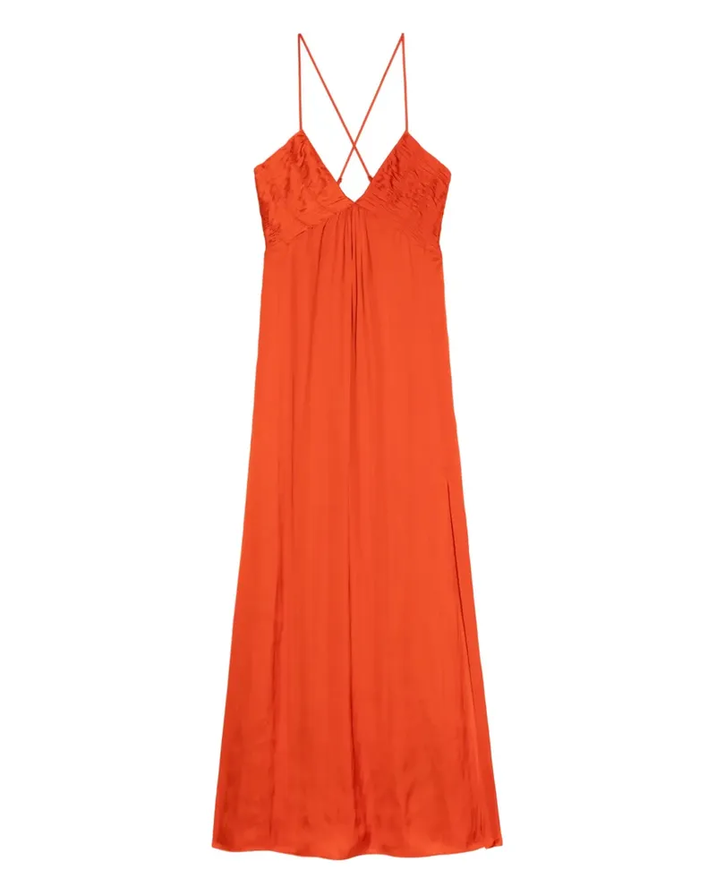 Zadig & Voltaire Midikleid mit Spaghettiträgern - Orange Orange